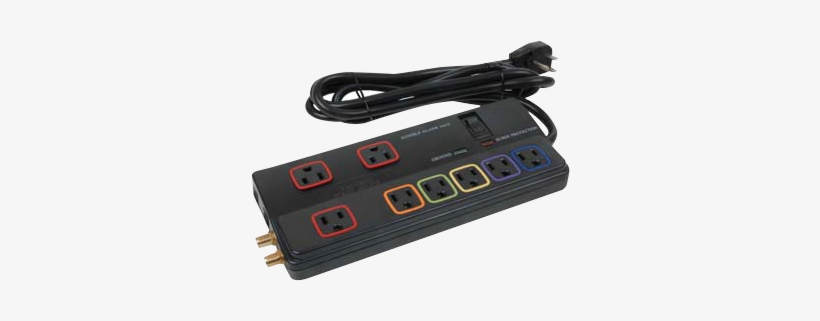 Image For Techni Contact 8 Outlet Surge Protector - Serial Cable, transparent png