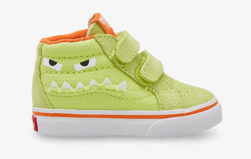 Green Monster Face Sk8-mid Reissue Sneakers - Skate Shoe, transparent png