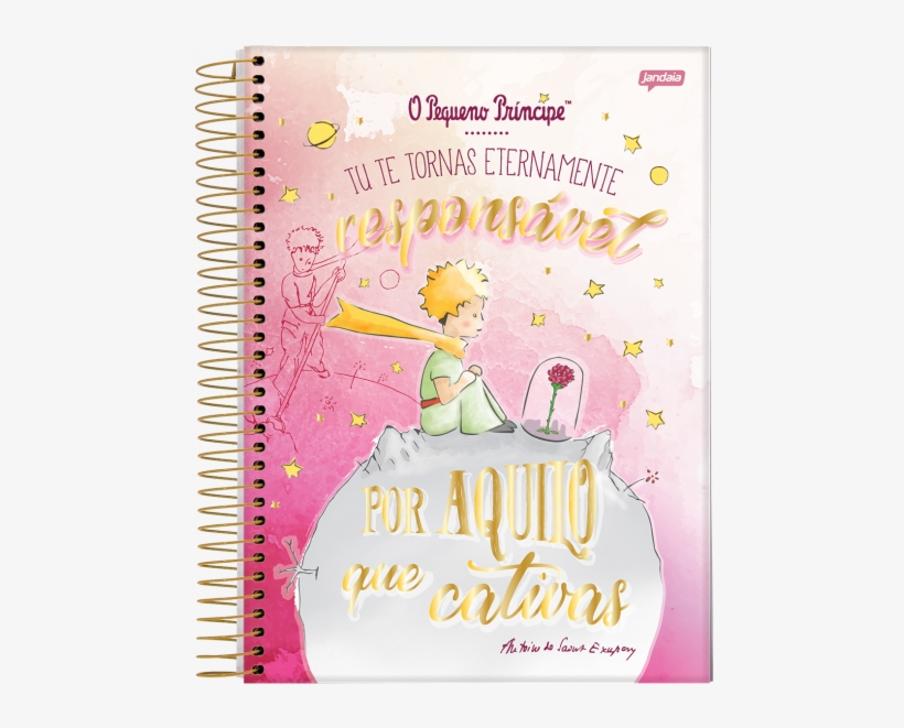 Caderno Universitário O Pequeno Príncipe Rosa 10 Matérias, transparent png
