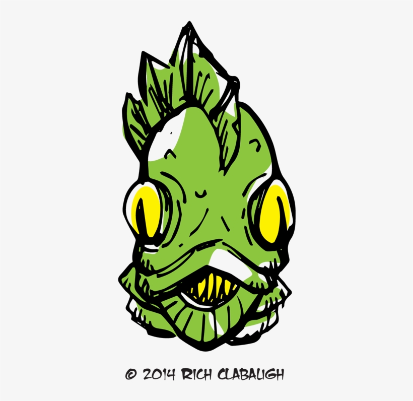 1010 Monster Face Gill Man, transparent png