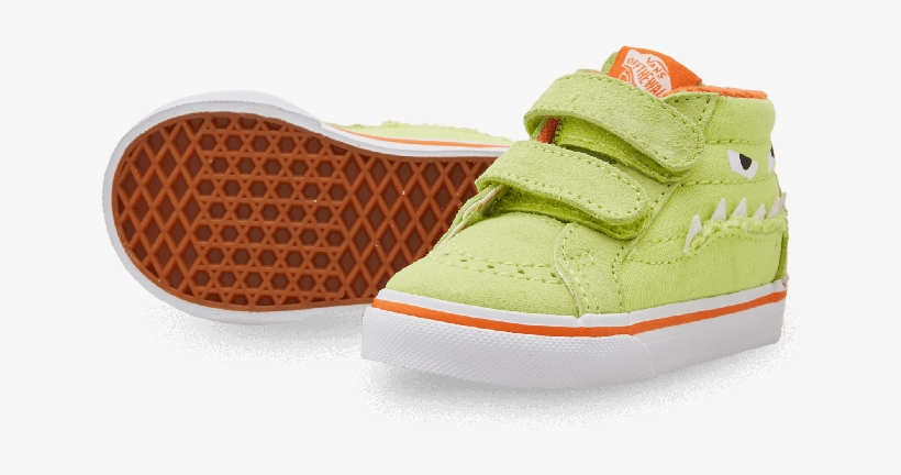 Green Monster Face Sk8-mid Reissue Sneakers - Skate Shoe, transparent png