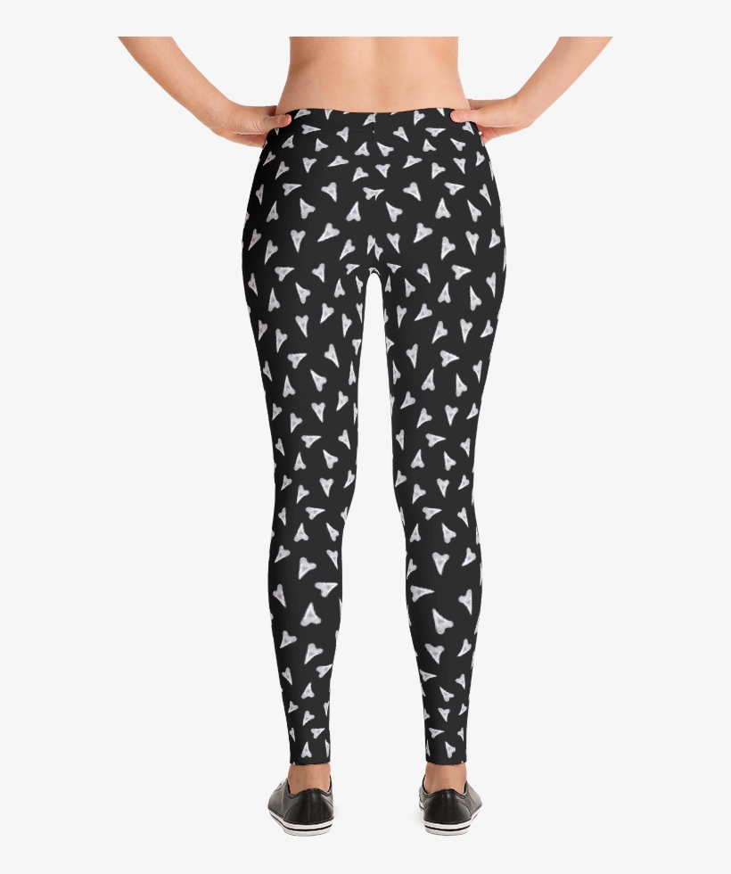 Shark Teeth / Hearts Womens Leggings - Leggings, transparent png