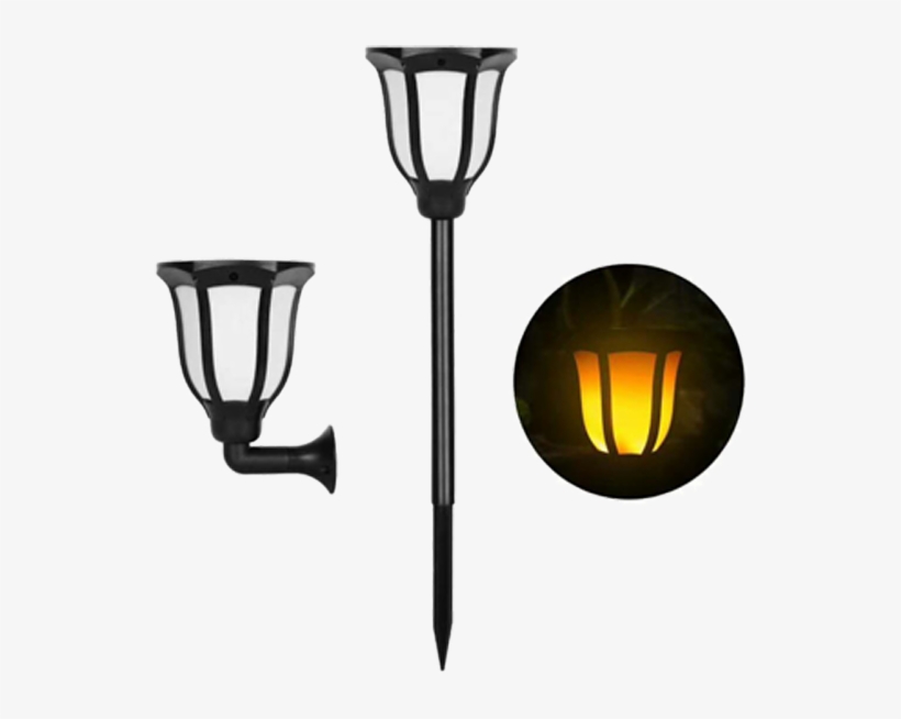 Led Solar Tiki Torch Light - Solar Lamp, transparent png