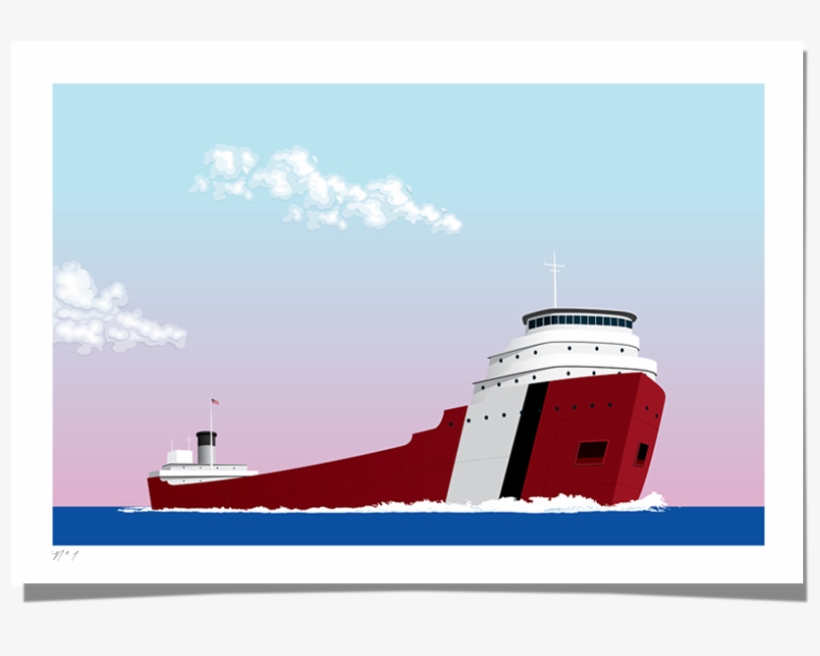 Great Lakes Freighter I Art Print Roo Kee Roo - Cruiseferry, transparent png