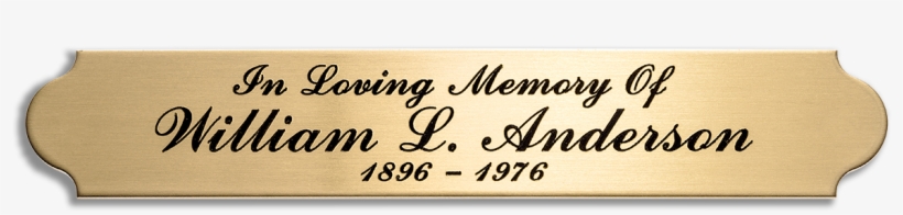 Brass Nameplate With Ornamental Ends - Williams Pinball, transparent png