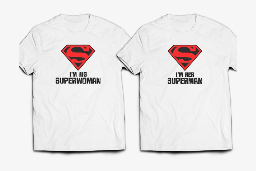 Superman & Superwoman T-shirt - Superman, transparent png