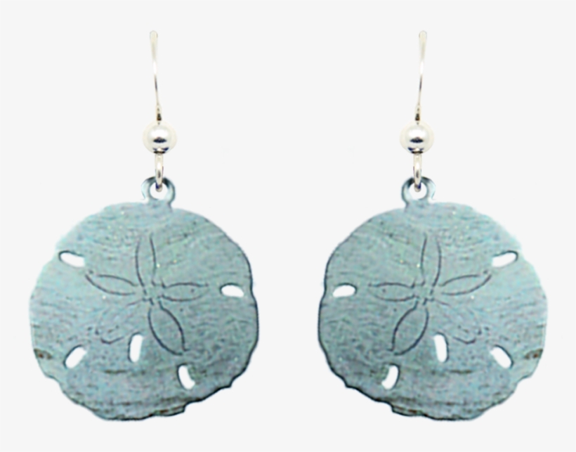 Sand Dollar Aqua - Earrings, transparent png