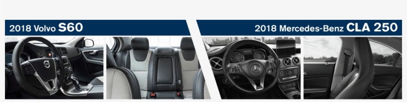 2018 Volvo S60 Vs 2018 Mercedes-benz Cla 250 Interior - Mercedes-benz B-class, transparent png