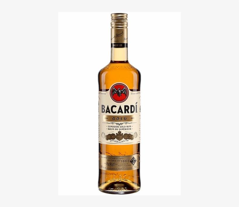 Bacardi Gold Amber Rum, 750 Ml - Bacardi Gold Bottle Sizes, transparent png
