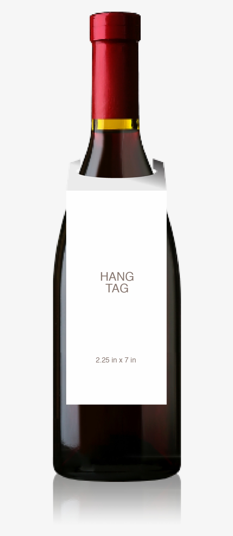 Split Bottle With A Blank Hangtag From Crushtag - Glass Bottle, transparent png