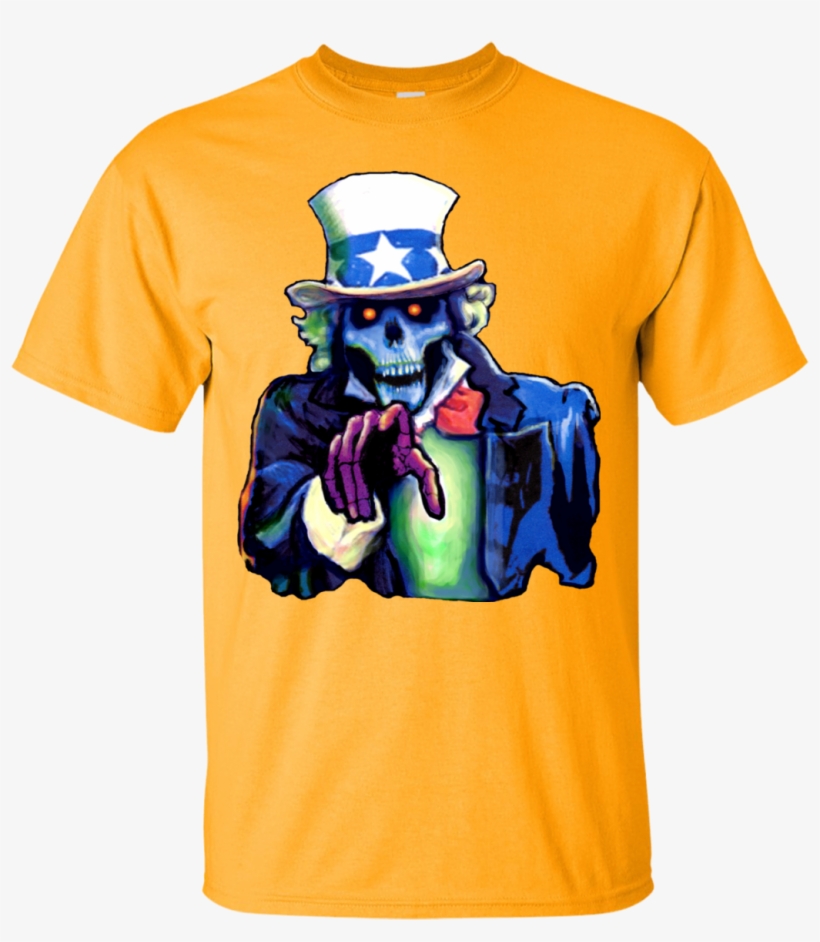 Uncle Sam Skeleton Graphic T Shirt - Want You, transparent png