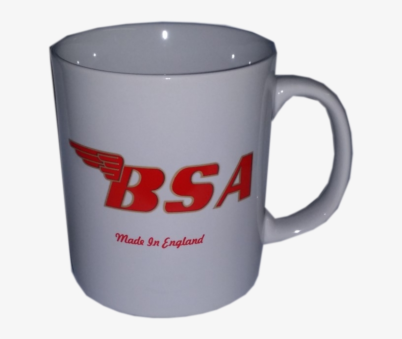 Bsa Logo Coffee Mug White Mug With Red & Silver Logo - Mug, transparent png