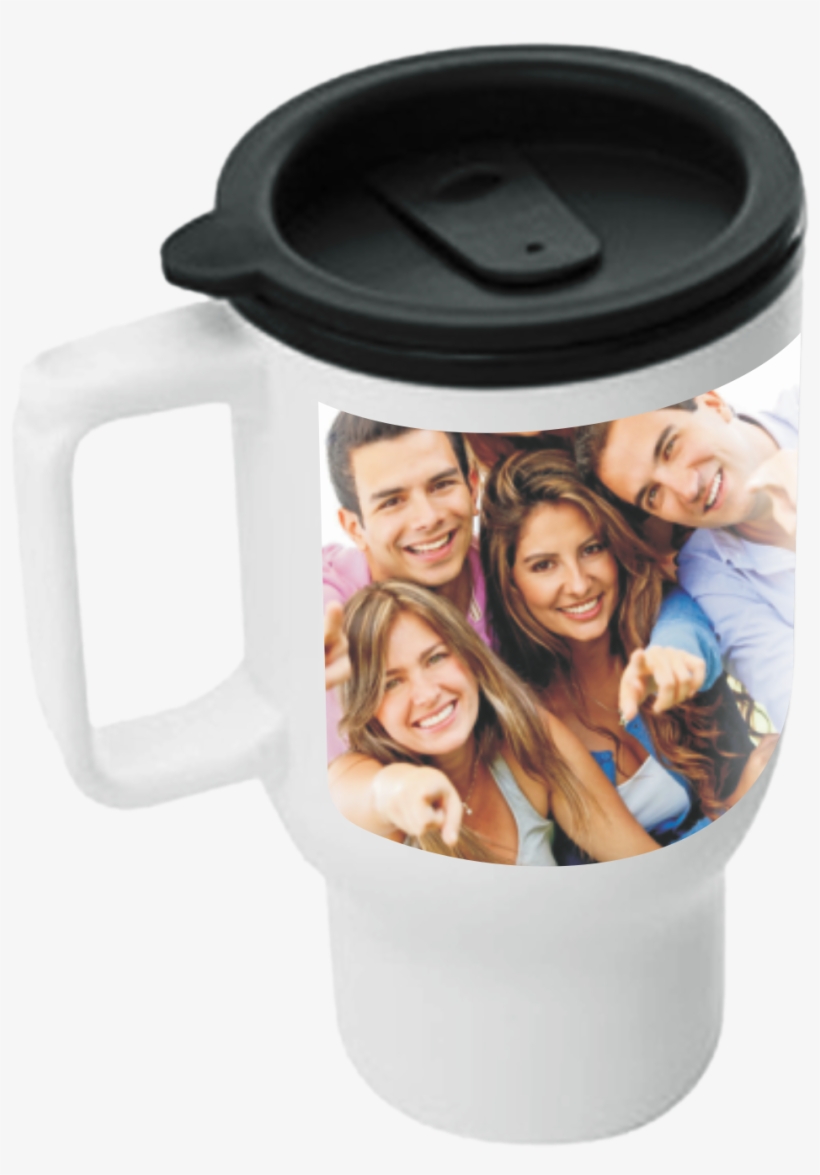 White Unbreakable Traveler Mug - Girl, transparent png