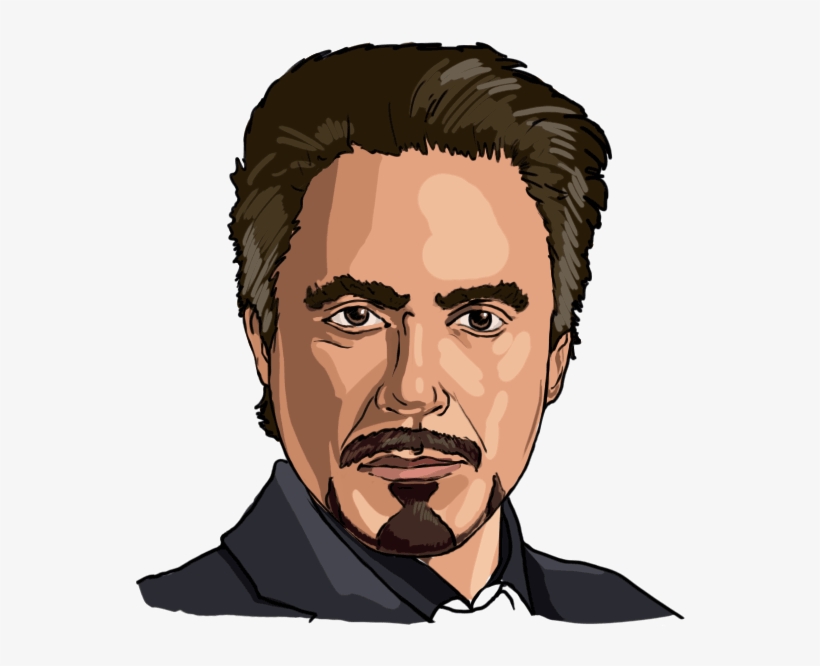 How To Draw Robert Downey Jr Step By Step - Illustration, transparent png