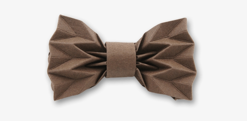 Origami In Coffee Brown Bow Tie - Silk, transparent png