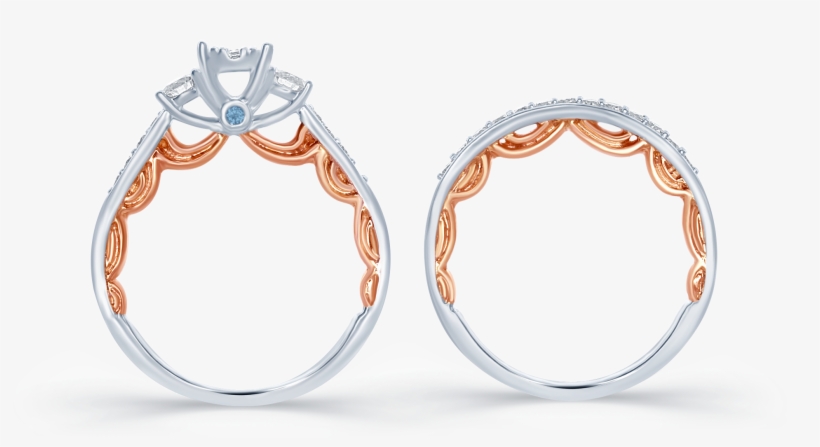 Disney Enchanted Cinderella White And Rose Gold - Earrings, transparent png