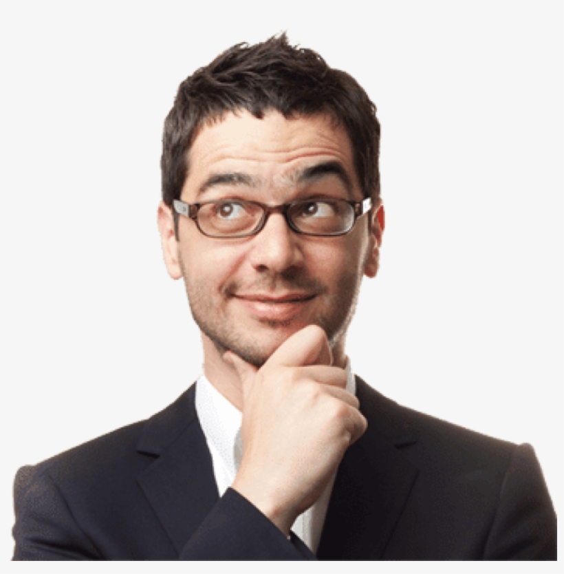 Free Png Download Man Glasses Thinking Png Images Background - Man Thinking Png, transparent png