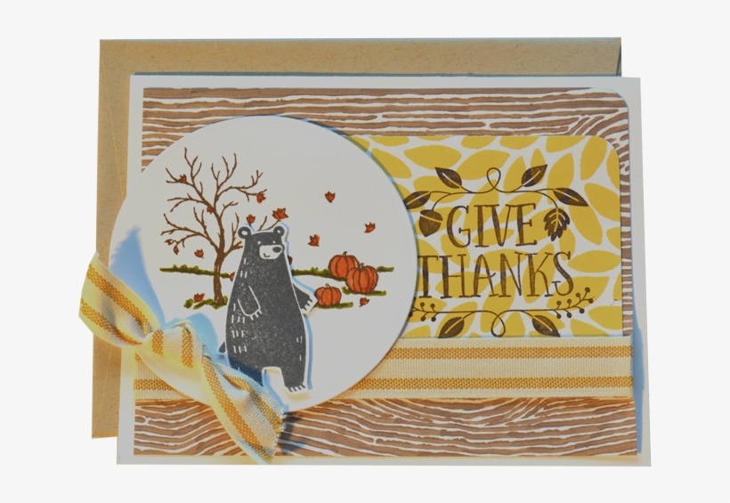 Give Thanks Bear - Craft, transparent png