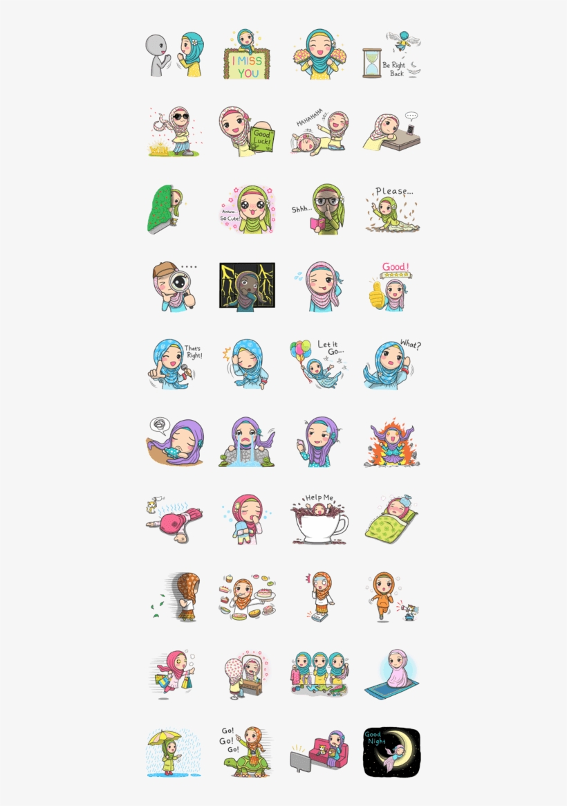 Flower Hijab - Line, transparent png