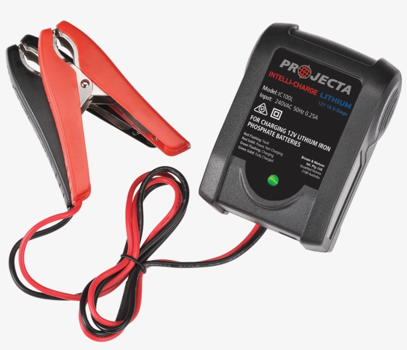 12v Automatic 1 Amp 5 Stage Lithium Battery Charger - Projecta, transparent png