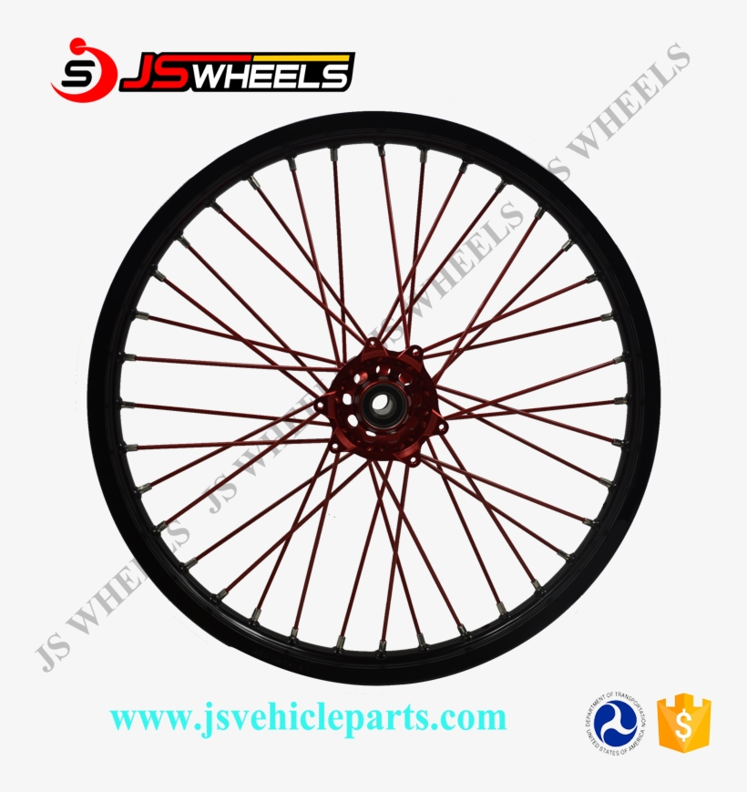 Cr Hondas 125/250 Crf250r/crf450r Llantas De Aleación - Black Spokes Purple Nipples, transparent png