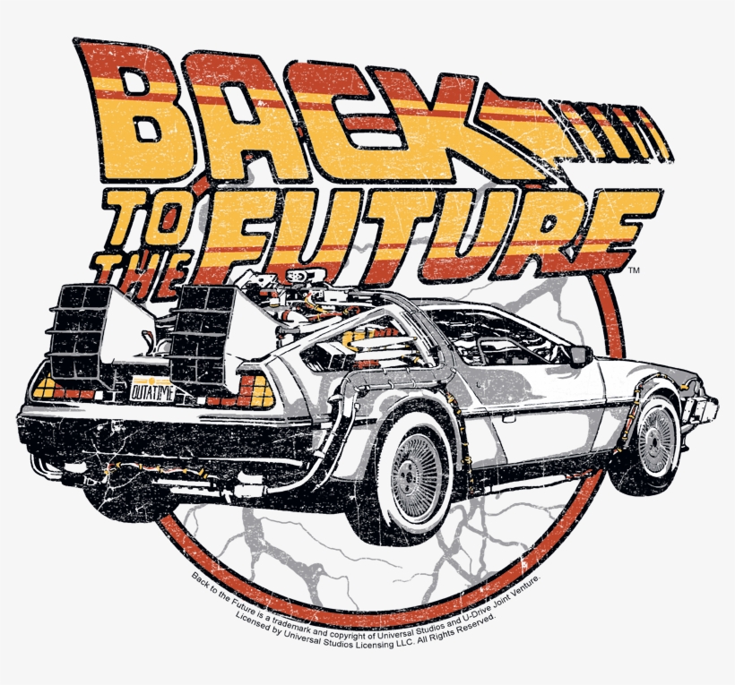 Back To The Future Time Machine Men's Regular Fit T-shirt - Back To The Future, transparent png