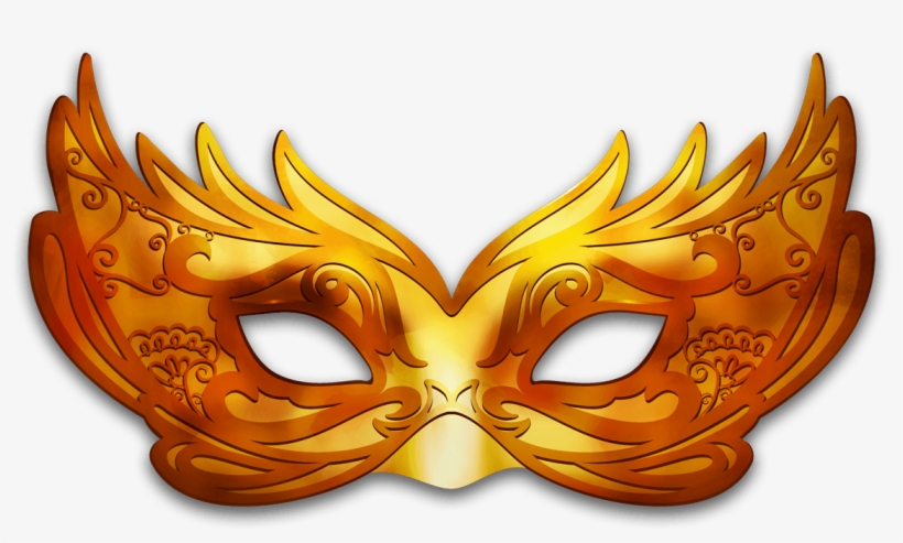 1 - Carnival Mask Orange Png, transparent png