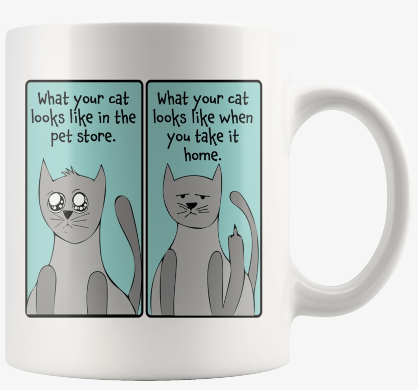 Super Cute Cat Ceramic Mug - Coffee Cup, transparent png