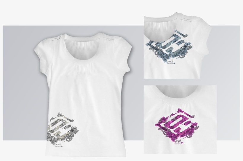 T-shirt Woman Shot Race Gear Logo Draw - Active Shirt, transparent png