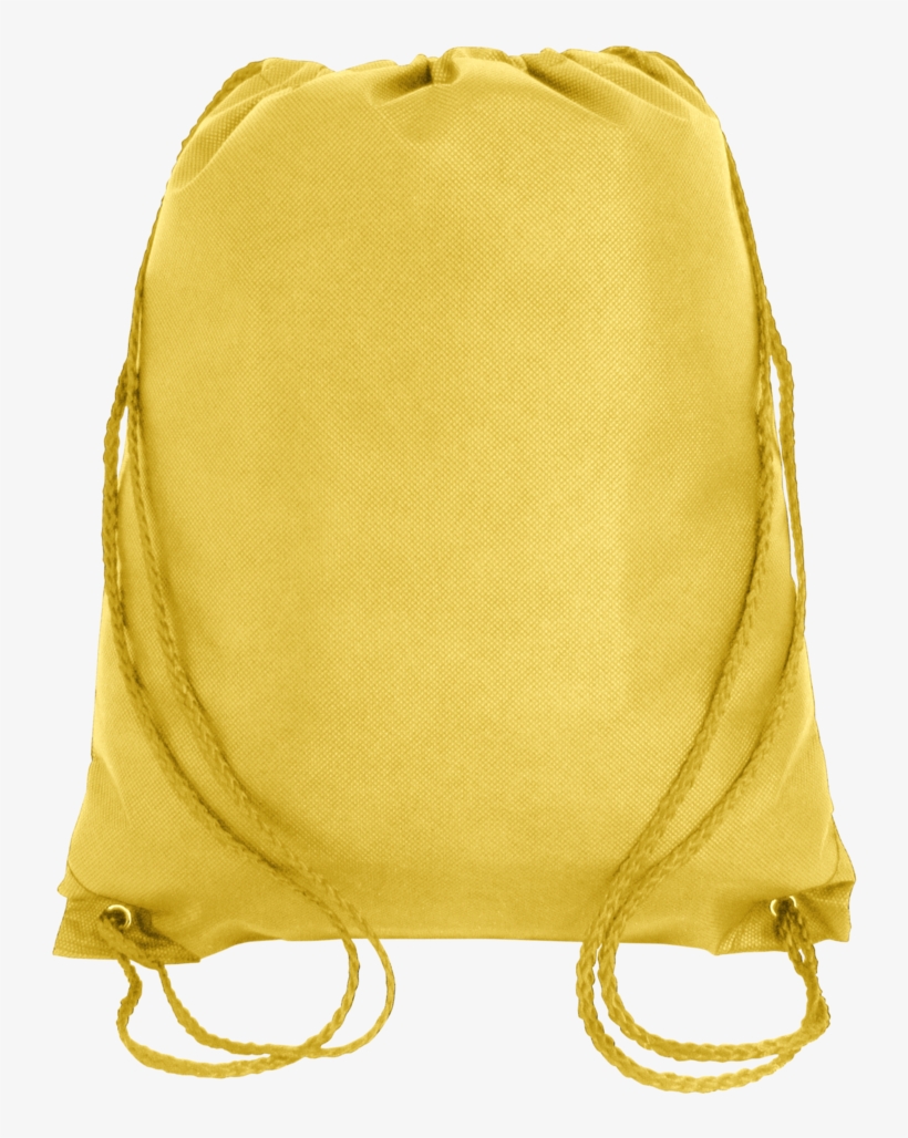 Budget Drawstring Bag Small Size Yellow - Black Drawstring Bag, transparent png