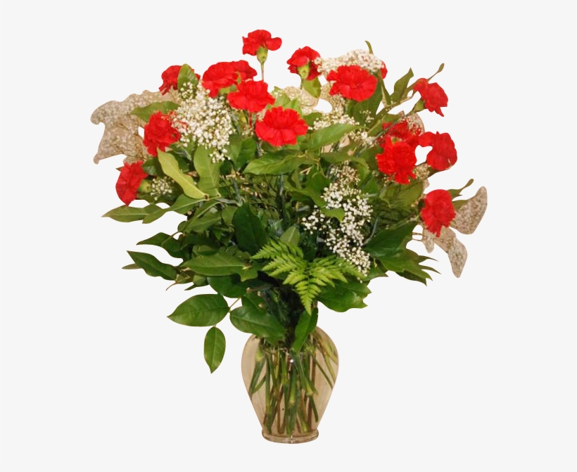 Vase Arrangement 24 Carnations - Garden Roses, transparent png
