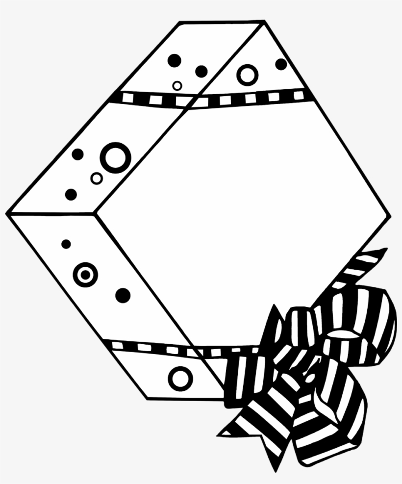 Birthday Present Clipart Outline - Clip Art, transparent png