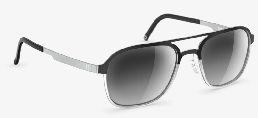 Black Ink / Silver Matte - Sunglasses, transparent png