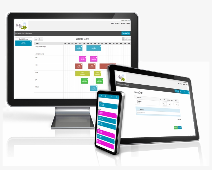 Image Of Multiple Devices Used For Lilypad Service - Tablet Computer, transparent png