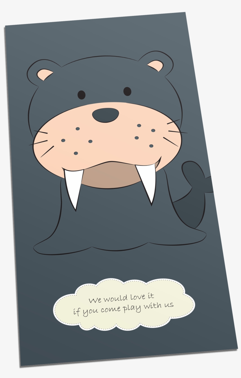 Sealion Postcards Suitable For Individual Childcare, - Illustration, transparent png