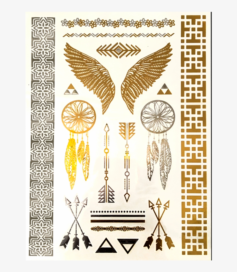 Earthly Tribal Tattoo Sheet - Tetování Indiánské Motivy, transparent png