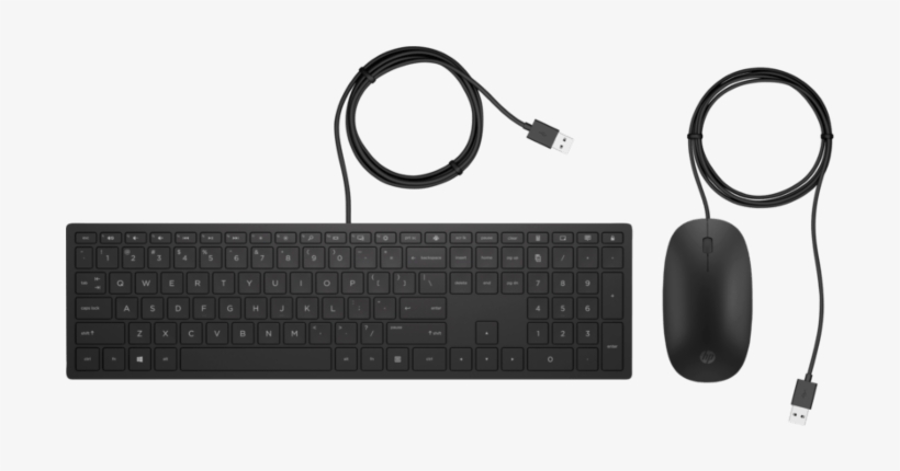 Center Facing - Hp Pavilion Wired Keyboard And Mouse 400, transparent png