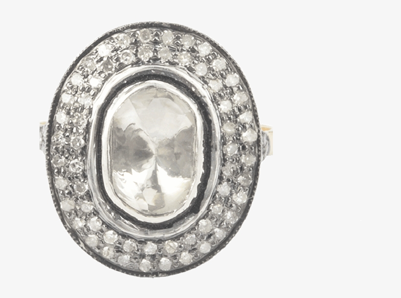 Silver And Gold Ring With Flat Cut And Singe Cut Diamonds - National Metallurgical Development Centre Jos, transparent png