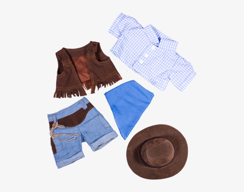 Cowboy Outfit With Cowboy Hat - Teddy Bear, transparent png