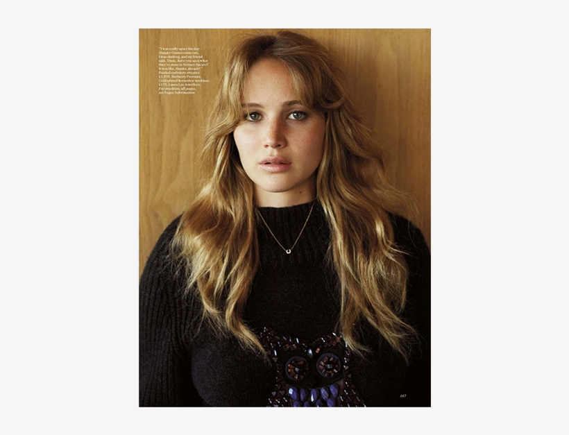 Vogue Uk - Jennifer Lawrence British Vogue, transparent png