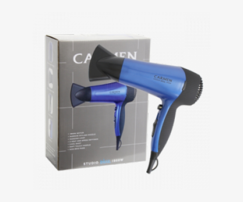Carmen Blue Hairdryer - Hair Dryer, transparent png