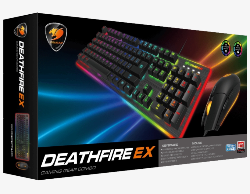 Cougar Deathfire Ex Keyboard, transparent png