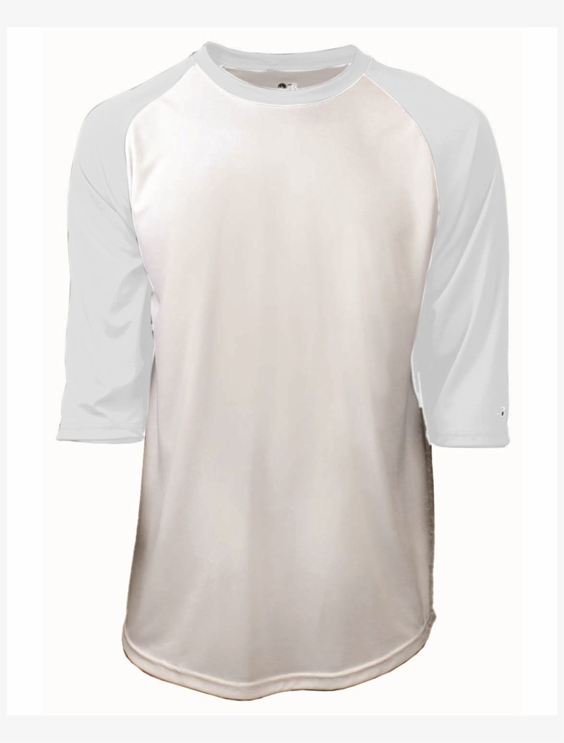 Badger B-core Adult Poly 3/4 Sleeve Baseball Shirt - Blouse, transparent png