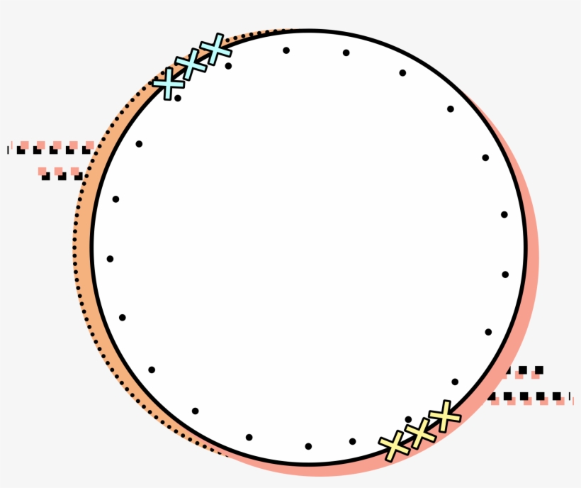 Memphis Border Cartoon E Commerce Simple Png And Psd - Circle, transparent png