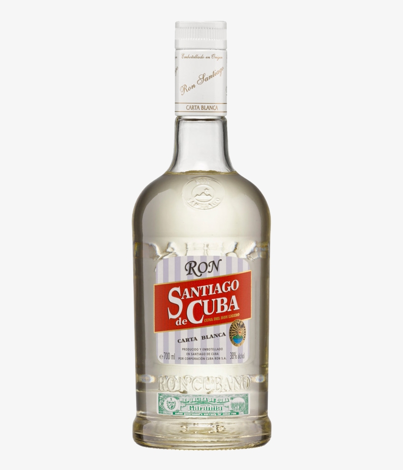 Santiago De Cuba Carta Blanca Rum 1l - Ron Santiago De Cuba, transparent png