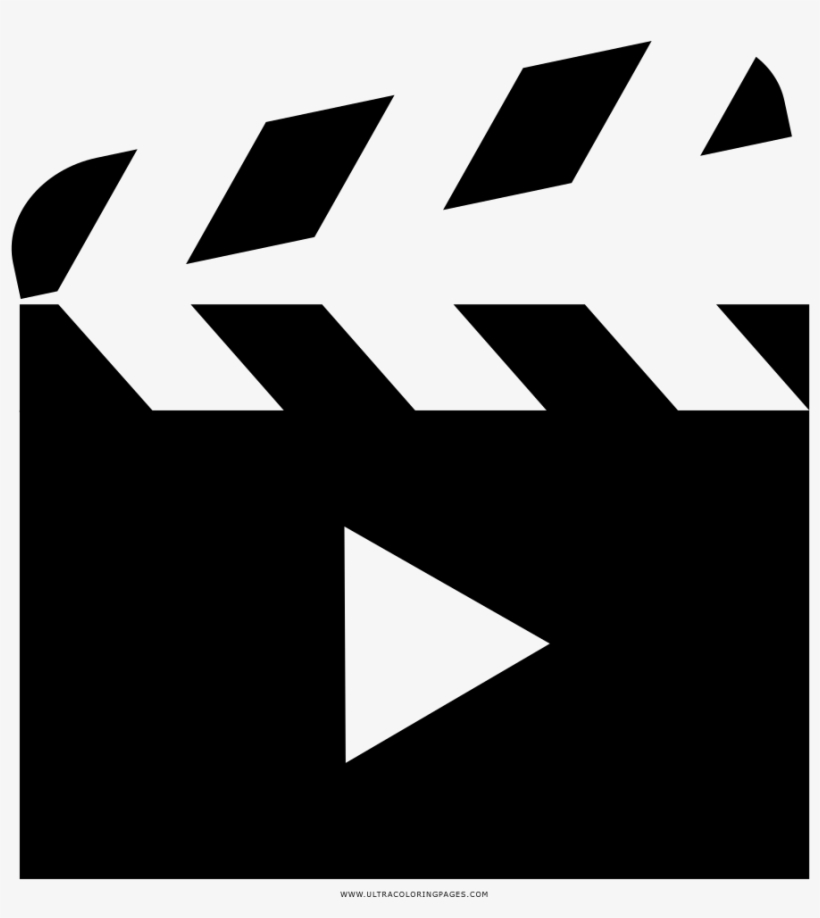 Clapperboard Coloring Page - Graphic Design, transparent png