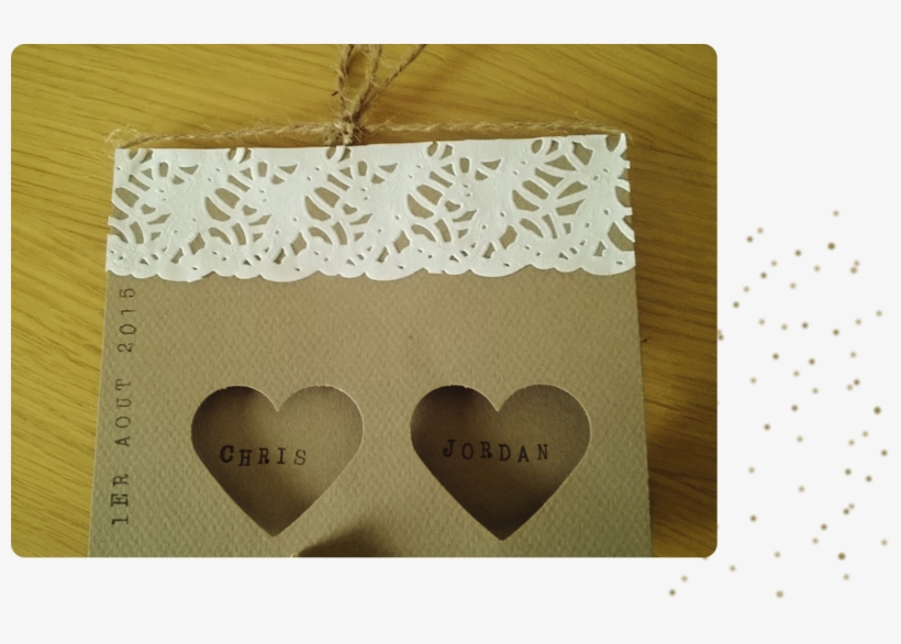 Carte De Mariage Original Carte Mariage Perforatrice - Heart, transparent png