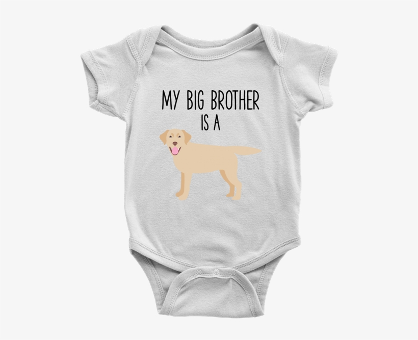 My Big Brother Is A Yellow Labrador Retriever Baby - My Big Brother Is A Pug Onesie, transparent png