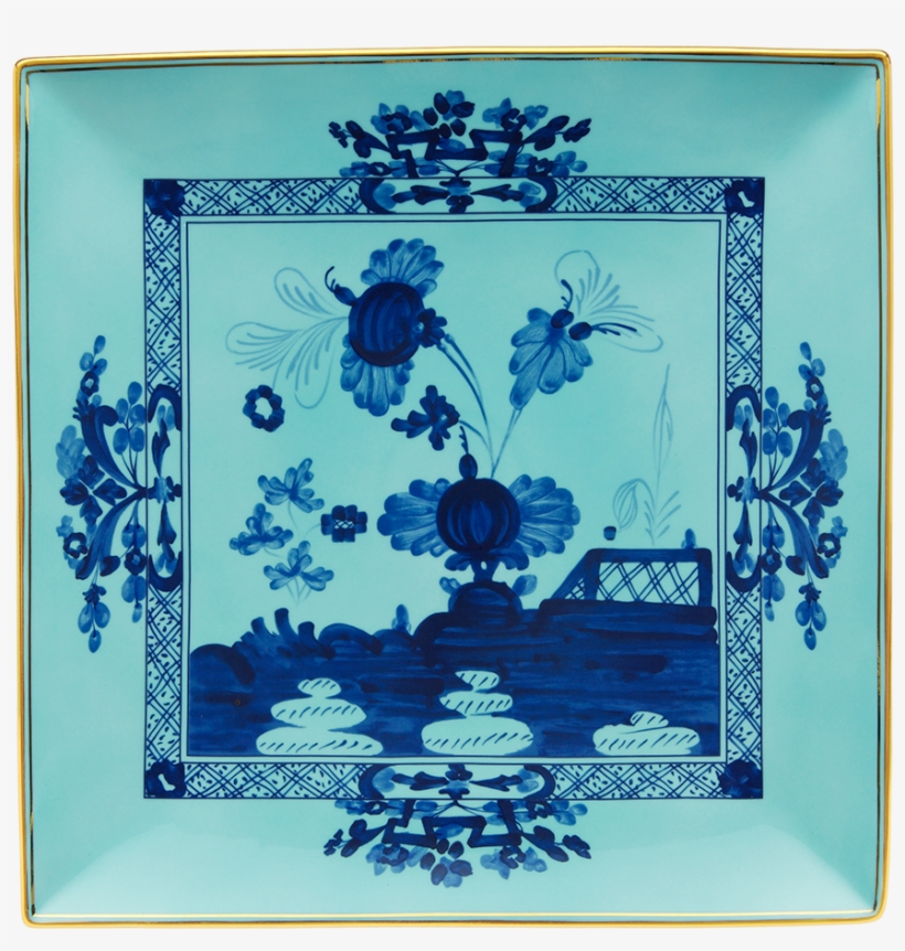 Vide Poche Squared Plate Oriente Italiano Iris - Plate, transparent png