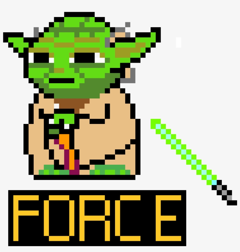 Yoda Starwars Project - Yoda Perler Pattern, transparent png